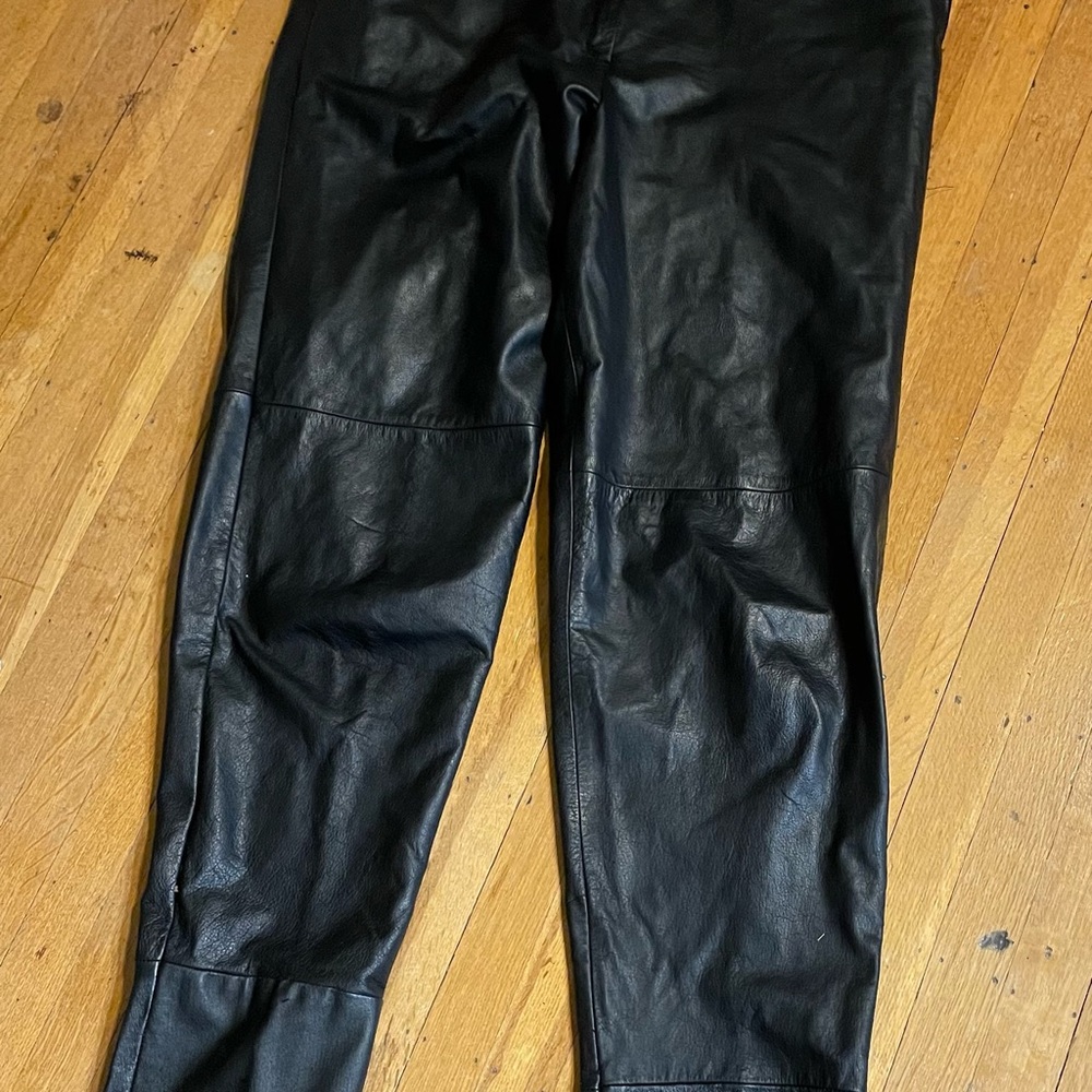 Jon Lawrence Black Leather Pants
